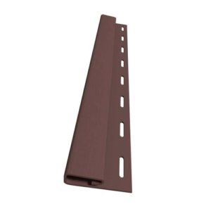 Комплектующие для сайдинга Доломит, финишная планка, темно коричневый, 3.66м